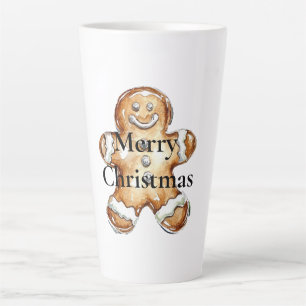 Brown Gingerbread Cookie Christmas  Latte Mug