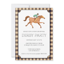 Brown Gingham Derby Party