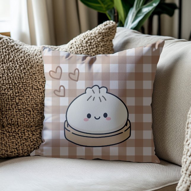 Brown Gingham Dumpling Cushion (Creator Uploaded)