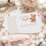 Brown Gingham Teddy Bear Neutral Baby Shower Paper Enclosure Card<br><div class="desc">Beautiful invitations and stationery for special occasions and festivals are available in both physical and digital formats. We can extend any design into matching items such as RSVP cards,  labels,  envelopes,  and more. Customization is available upon request. Looking forward to hearing from you!</div>
