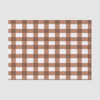 Brown Gingham Tissue Paper