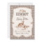 Brown Gingham Western Baby Shower Invitation