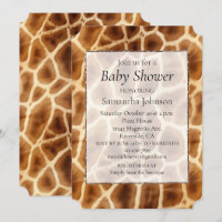 Brown Giraffe Animal Print