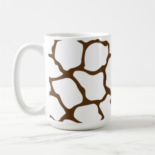 Brown Giraffe Pattern – Minimal Animal Print Coffee Mug