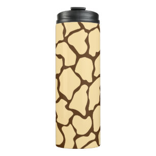 Brown Giraffe Pattern – Minimal Animal Print Thermal Tumbler