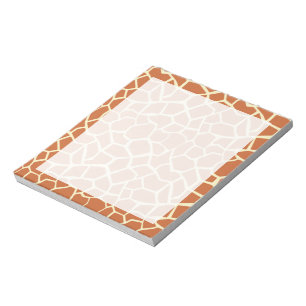 Brown Giraffe Pattern Notepad