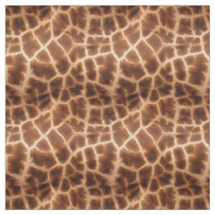 Brown Giraffe Print Fabric