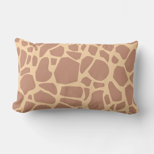 Brown Giraffe Print Lumber Pillow (Front)