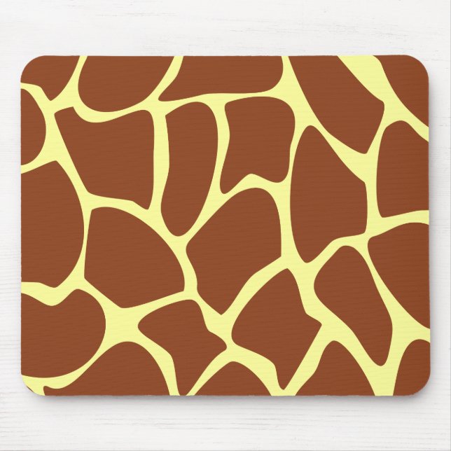 Brown Giraffe Print Pattern. Mouse Pad (Front)