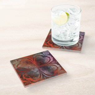 brown glass coaster
