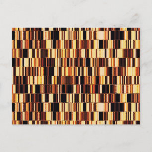 Brown glass pattern postcard