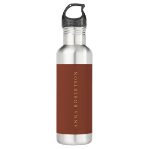 Brown Gold Colors Professional Trendy Your Name 710 Ml Water Bottle