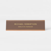 Brown Gold Colours Professional Trendy Modern Plai