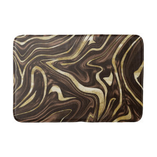 Brown Gold Marble #1 Bath Mat