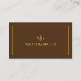 Brown Gold | Minimalist Modern Professional Business Card