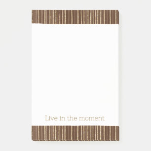 Brown Gold Stripes Post-it Notes
