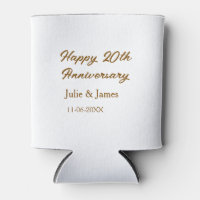 Brown golden happy 20th anniversary name datsimple