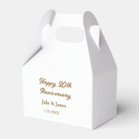 Brown golden happy 20th anniversary name datsimple