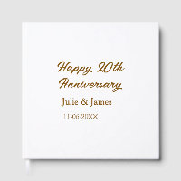 Brown golden happy 20th anniversary name datsimple