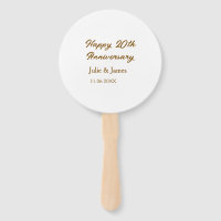 Brown golden happy 20th anniversary name datsimple