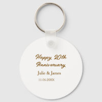 Brown golden happy 20th anniversary name datsimple