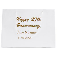 Brown golden happy 20th anniversary name datsimple