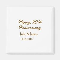 Brown golden happy 20th anniversary name datsimple