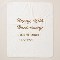 Brown golden happy 20th anniversary name datsimple