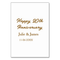 Brown golden happy 20th anniversary name datsimple