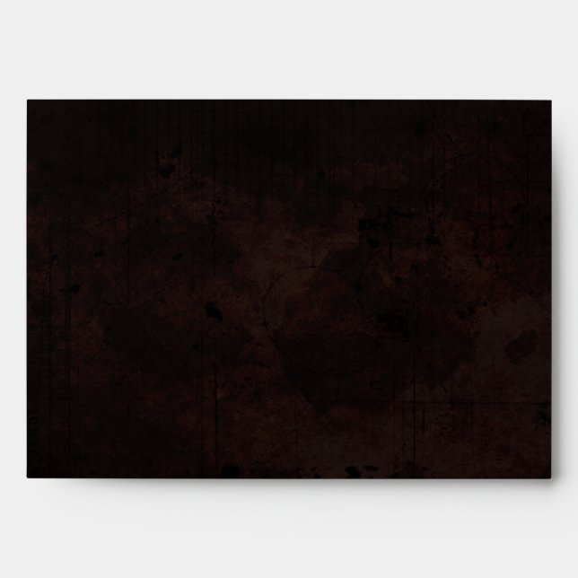 Brown Gothic Halloween Matching Wedding Envelope (Front)