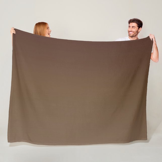 Brown Gradient Fleece Blanket (In Situ)