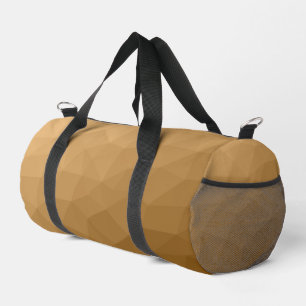 Brown gradient geometric mesh pattern duffle bag