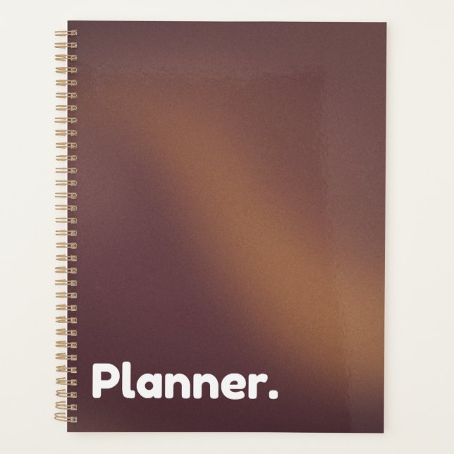 Brown Gradient Undated  Planner (Front)