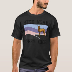 Brown Great Dane Hike More Worry Less Graphic Hiki T-Shirt