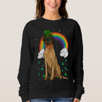 Brown Great Dane St Patricks Day Leprechaun