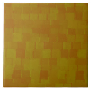 Brown Green Abstract Pattern Tile