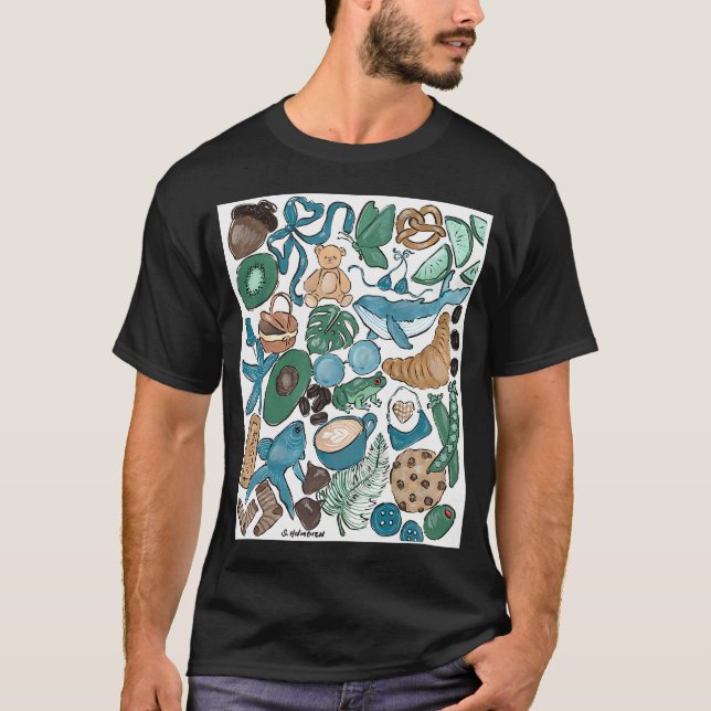 Brown, Green, and Blue T-Shirt (Front)