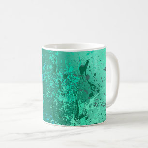 Brown Green and Gold Stripes Coffee Mug