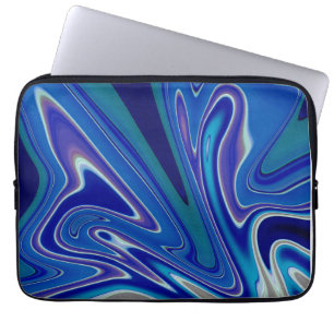 Brown Green and Gold Stripes Laptop Sleeve
