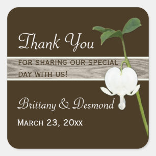 Brown Green Ivory Bleeding Heart 1.5" Sticker