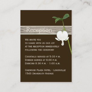 Brown Green Ivory Bleeding Heart Enclosure Card