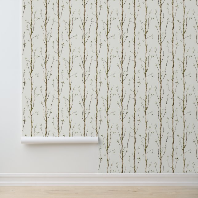 Brown Green Spring Trees Wallpaper (Application)