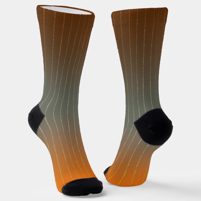 Brown, grey and rusty orange gradient.  socks (Angled)