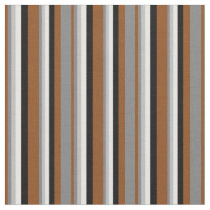 Brown, Grey, Grey, White, and Black Pattern Fabric