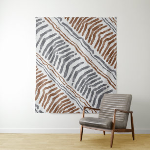 Brown Grey Modern Boho Wall Hanging Tapestry