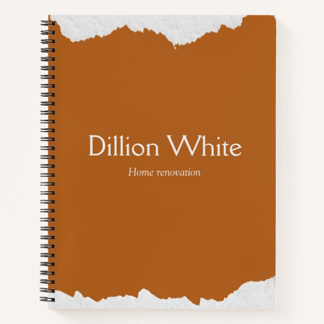 Brown grey textured print notebook (Front)