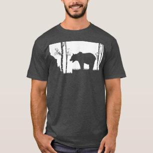 Brown Grizzly Bear Hunting - Montana map Hunter  T-Shirt