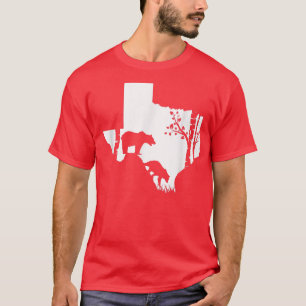 Brown Grizzly Bear Hunting - TEXAS map Hunter T-Shirt
