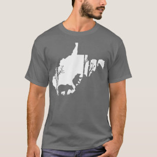 Brown Grizzly Bear Hunting - West map Virginia Hun T-Shirt