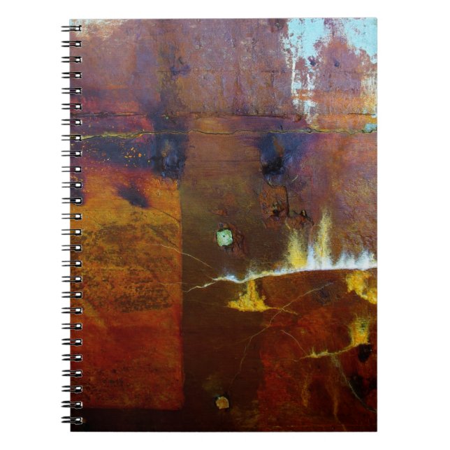 Brown grunge style spiral notebook (Front)
